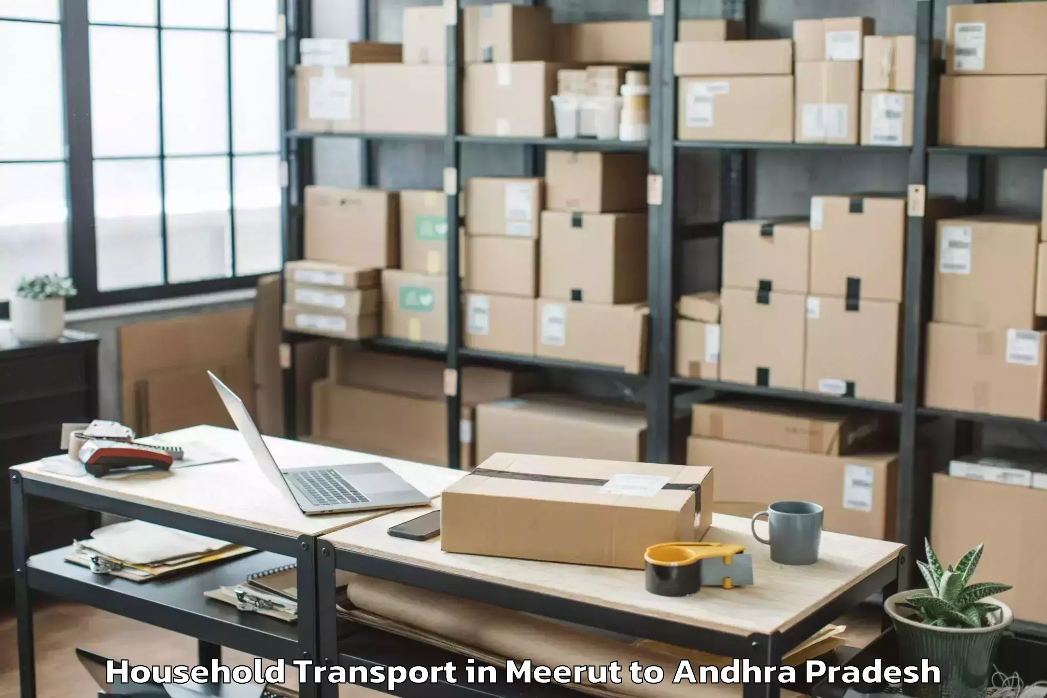 Top Meerut to Nandikotkur Household Transport Available